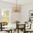 4 - Light Bohemian  Woven Paper Rope Dimmable Drum Chandelier For Dinning Room/Bedroom