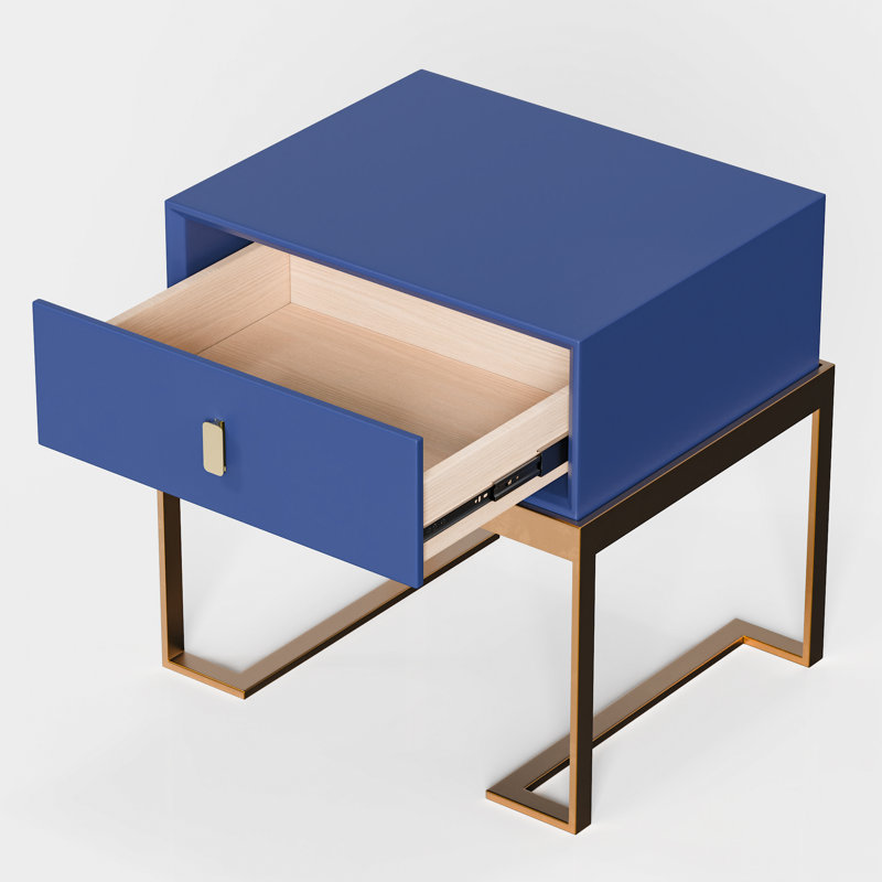 Table de chevet Himzo, Bleu marine