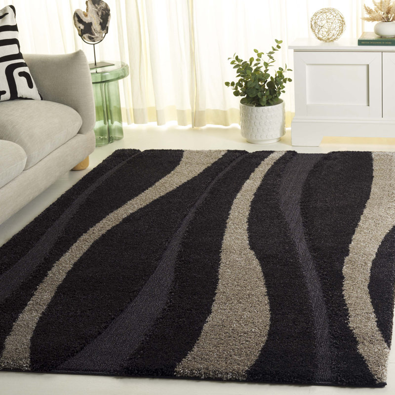 Angle Shag Performance Abstract Rug, Rectangle 6' x 9'