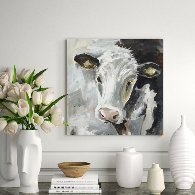 Cow I Painting by Elena Carlie, 30" H x 30" W, Outdoor