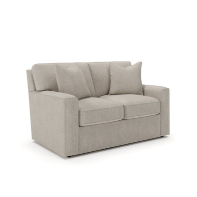 60" W Square Arm Upholstered Loveseat with Reversible Cushions 