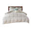 Ensemble d'édredon en coton à imprimé blanc cassé / gris-126520886-126520888