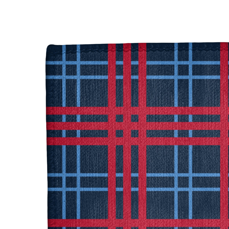 Tapis à carreaux bleu, Tapis de couloir 2 pi 6 po x 8 pi