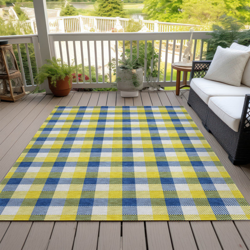 Nahlia Gold Washable Indoor-Outdoor Rug - , 2'6" x 3'10"