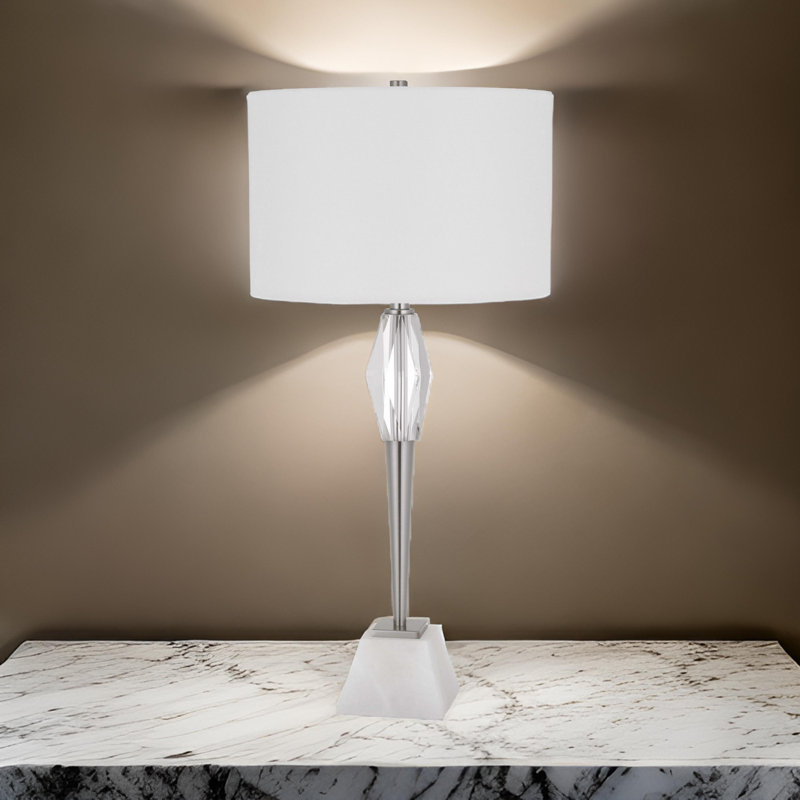 Lampe de table en métal / marbre