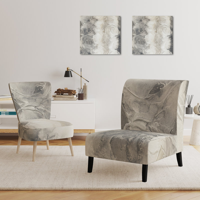Fauteuil de chambre rembourré Gray Circles I