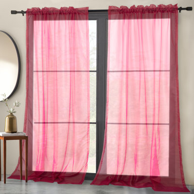 Paire de rideaux transparents avec passe-tringle Abrielle