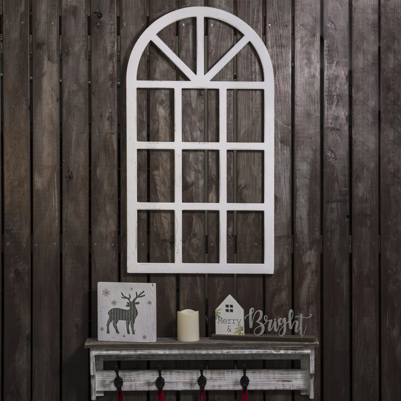 Décoration murale cadre de fenêtre, H 36 po x l 20 po x P 0,98 po