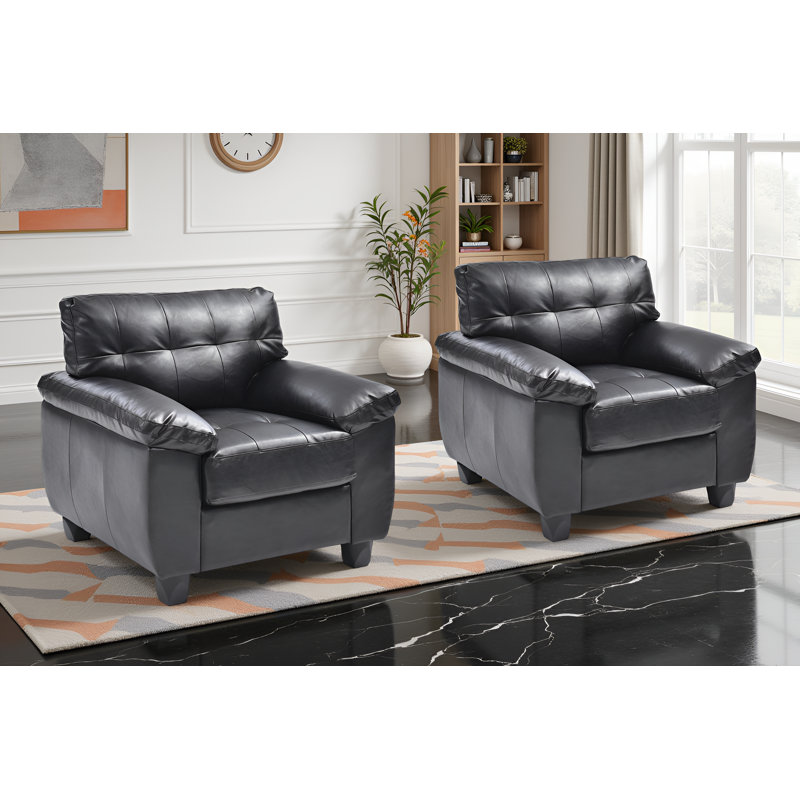 Ensemble de 2 chaises en cappuccino rimouski, Noir