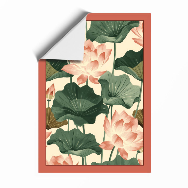 Lotus Blossom Study Botanical - Framed Print, A3 - 42.0 x 29.7 cm, Unframed