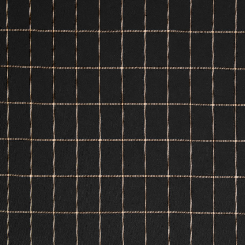 Windowpane Black/Hunter Green/White Polyester Piece Sham, Black