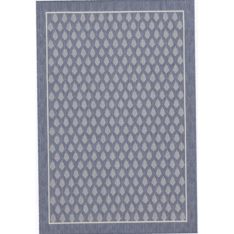 Sunshine Blue  Indoor/Outdoor Area Rug, Rectangle 5'3" x 7'3"