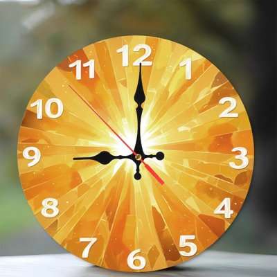 Horloge dorée soleil levant