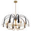 6 Lights Black And Gold Geometric Chandelier