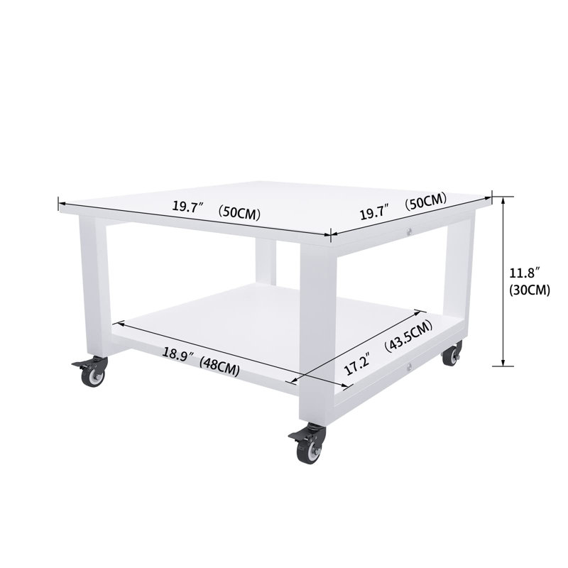 Tamil 30cm H x 50cm W Printer Stand with Wheels