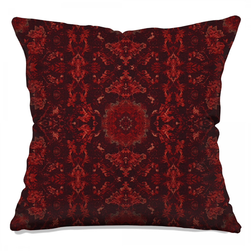 Coussins décoratifs Red Damask, 18 x 18 pouces