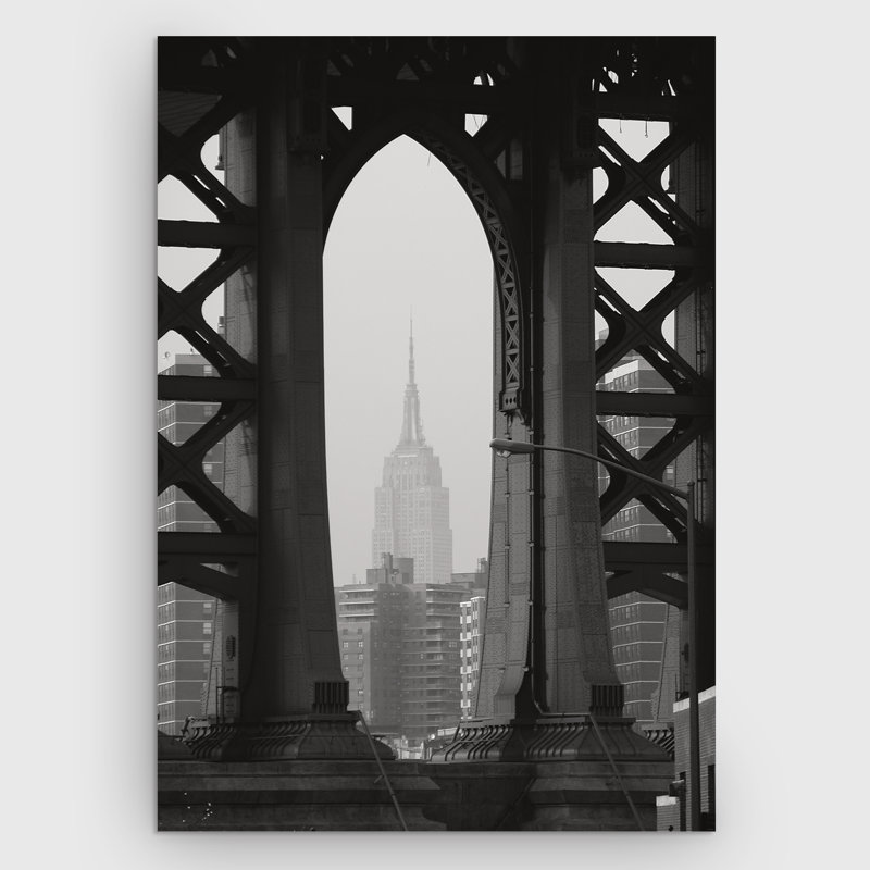 « view through the bridge » par perry chudnoff, reproduction de photo sur toile tendue, H 24 po x l 32 po x P 1,5 po