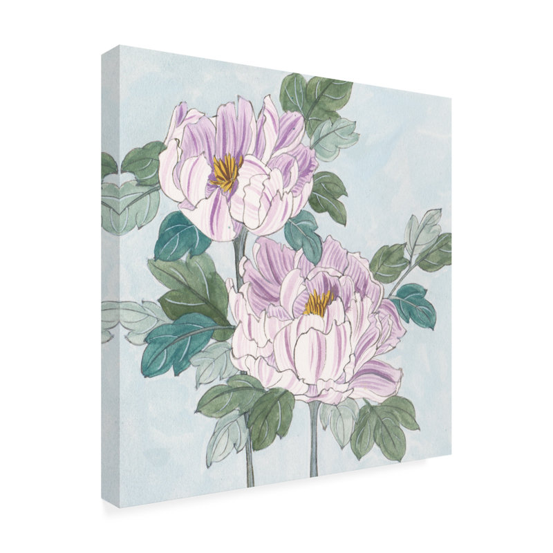 «Striped Peony II» sur, H 18 po x l 18 po