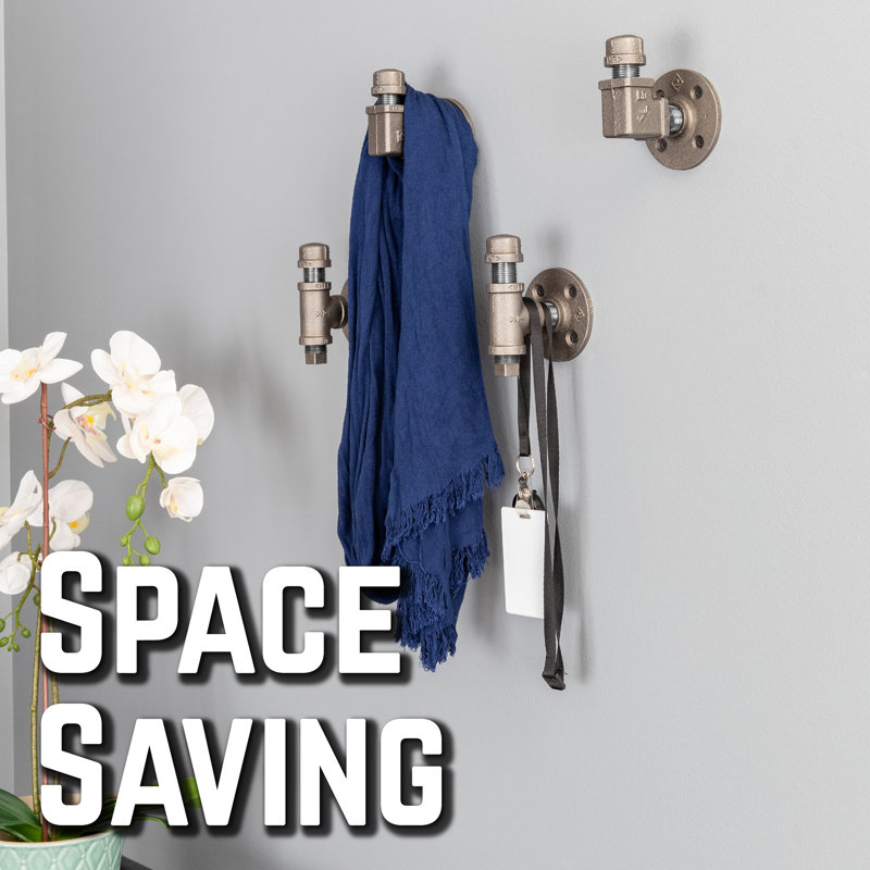 Ignaz 3" Wide Pipe Wall Coat Hook