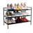 3-Tier (12 Pair) Stackable Resin Shoe Storage Rack-672090940