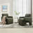 Modern Upholstered Soft Sherpa Accent Armchair-830856142