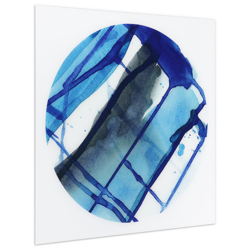 «Blue Stripes 1», reproduction sur verre