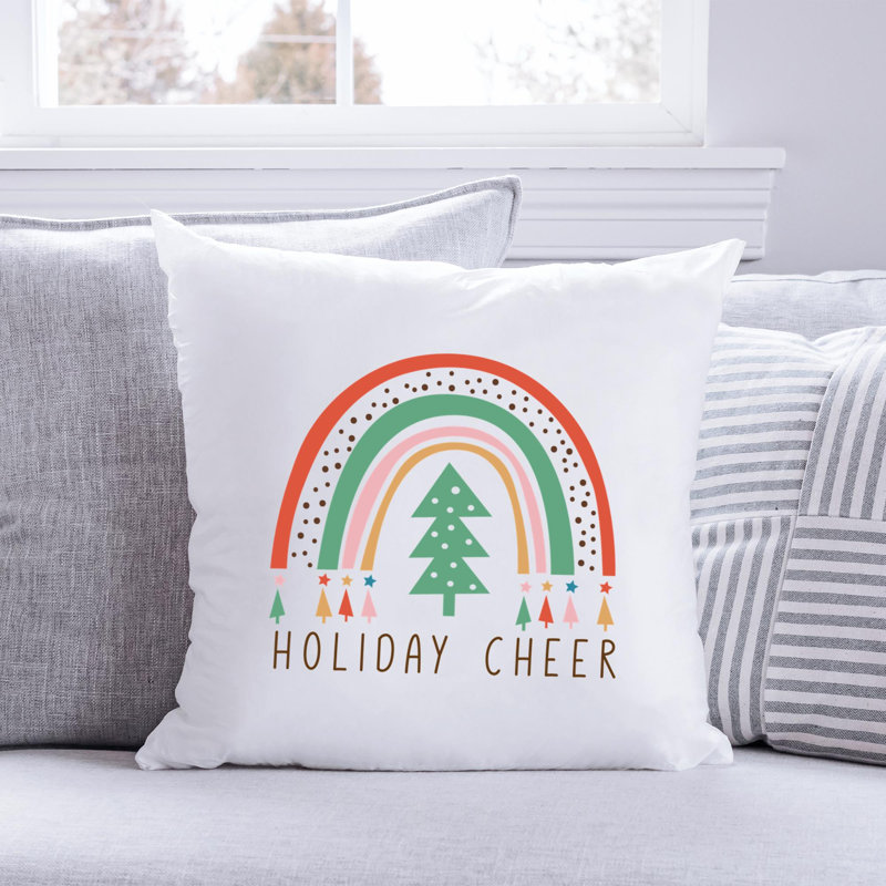 ChristmasRainbow-10 Reversible Throw Pillow, 20" x 20"
