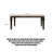 Black American-style retro dining table with a sintered stone tabletop and solid wood frame, in rectangular shape-110808633