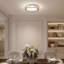 Plafonnier DEL moderne chromé cristal de 14 pouces, petit luminaire encastré pour chambre à coucher-493351632