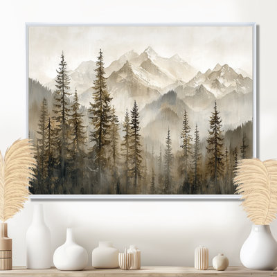 Timber And Peaks Mountain Simplicity In Winter III - Mountains Canvas Art