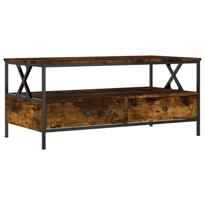 Dismukes 4 Legs Coffee Table, Smoked oak