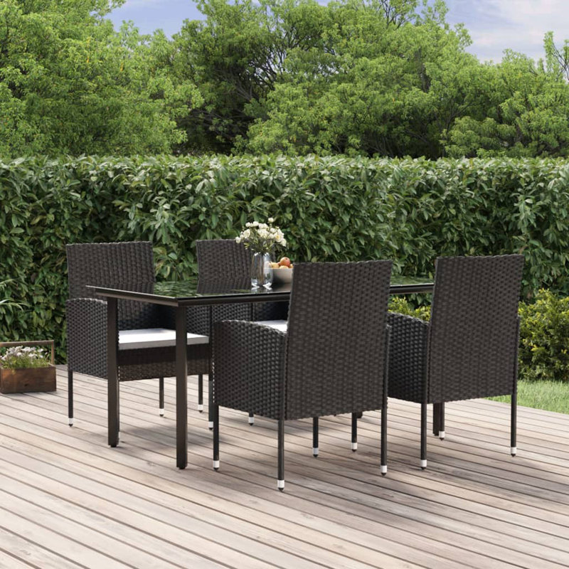 Ensemble repas Zojka, 4, Black, 29.1" H x 63" L x 31.5" W