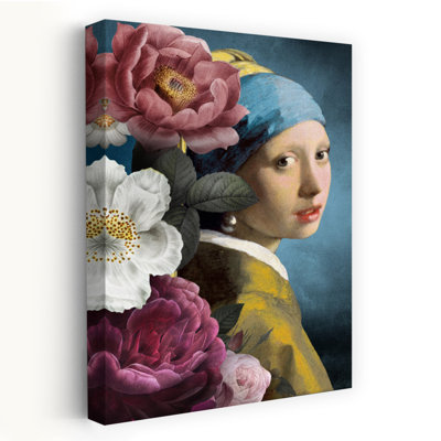 «Girl with Pearl - Of Pearls and Roses», art mural contemporain