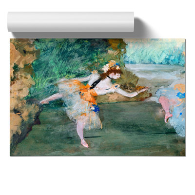 Ballet Ballerina Dancer Onstage by Edgar Degas - Frameless Print