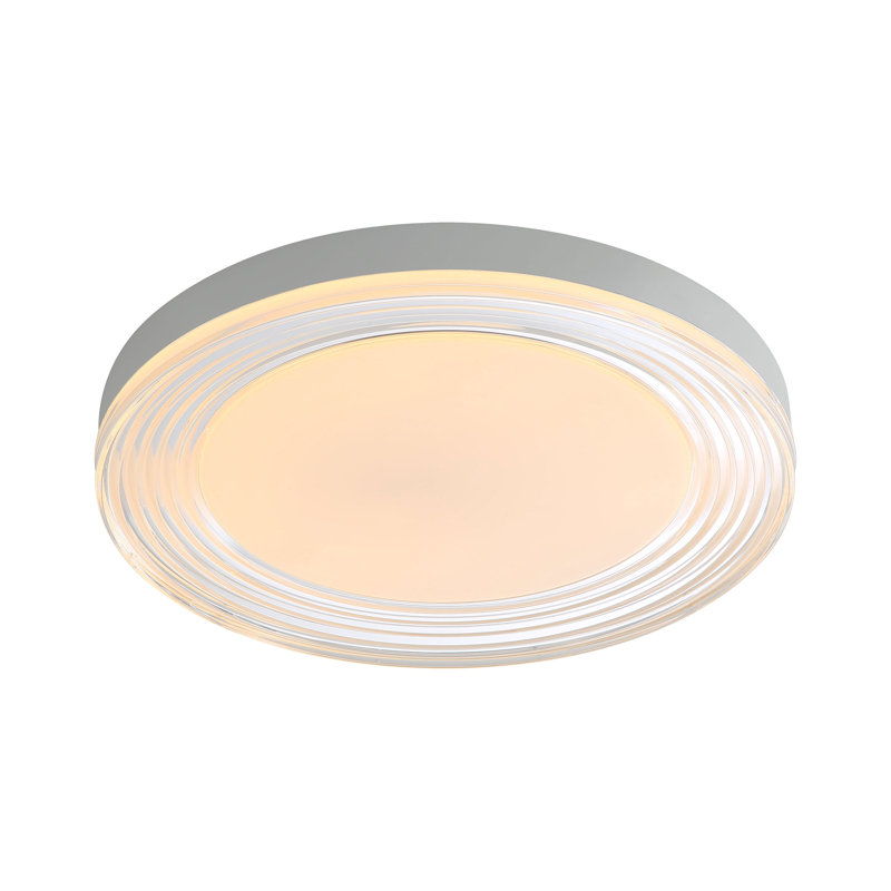 Ondulada LED Flush Mount, Sand Black, Clear Glass, 1.63" H x 19.75" W x 19.75" D
