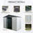 Outdoor Metal Storage Shed with Sliding Door and foundation for Backyard, Patio, Lawn-114274642