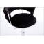 Ensemble de 2 tabourets de bar, avec repose-pieds chromé et base pivotante en velours à hauteur réglable et tabouret de bar simple chromé - Noir-1248392413