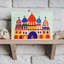 Whimsical Russian Church Colorful Playful Vibrant Architecture Wall Art Print by Mathieu - Wrapped Canvas Print-447941659