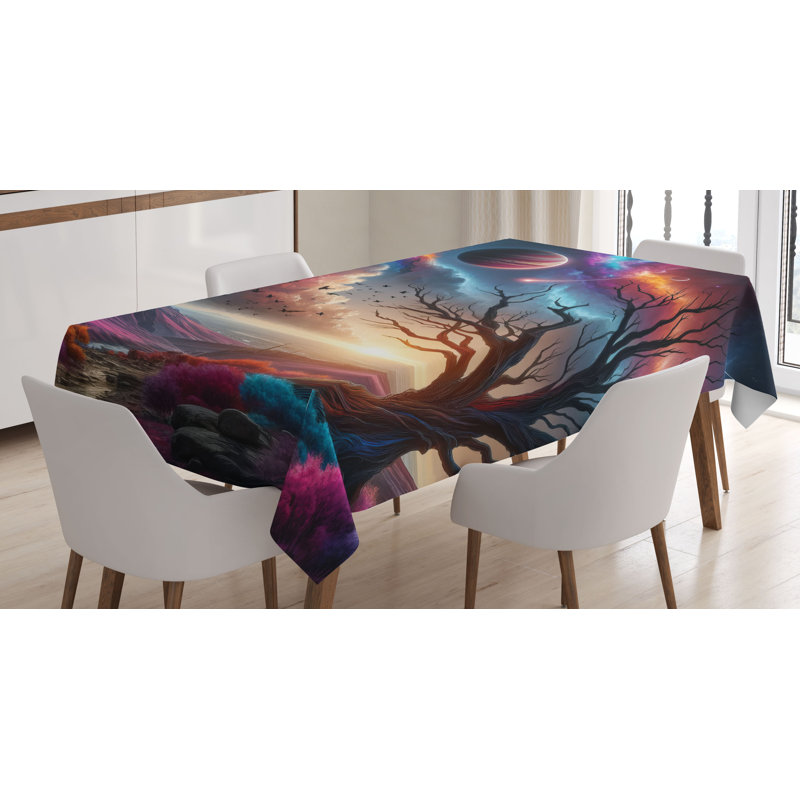 Kipton Rectangle No Pattern Microfiber Tablecloth, 70" Rectangle