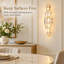 Crystal and Copper LED Corner Wall Light