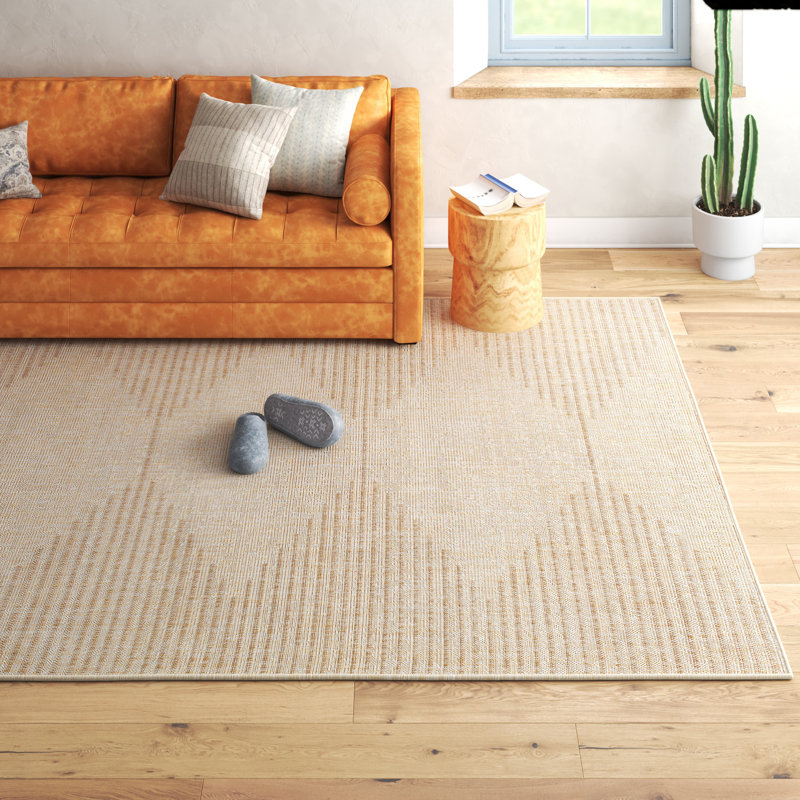 Tapis intérieur / extérieur brun clair Mendota, Rectangle 4 pi 3 po x 5 pi 11 po