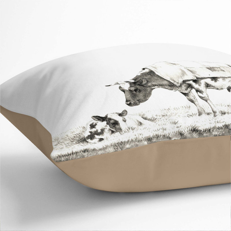 Square Throw Cushion, 40cm H x 40cm W x 15cm D, Stone