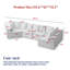 Canapé modulaire à assise profonde en L de 151,6 pouces avec canapé modulaire en tissu chenille de 11,6 po et 11 coussins inclinables incurvés sans assemblage requis Beige-295249056