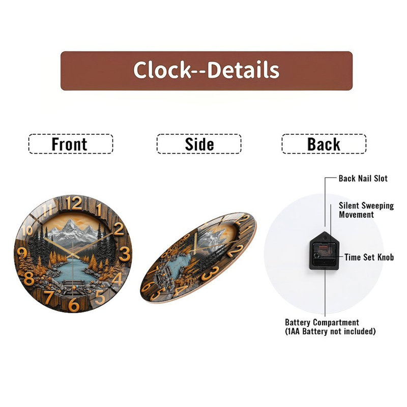 Horloge murale 12 po