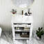 Meuble-lavabo de 28 po de style médiéval, structure en bois massif, armoire de rangement, lavabo à impact, installation facile haut de gamme de 27,8 po et poignées en métal, à nettoyer