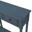 Console Console avec deux tiroirs de rangement et une tablette inférieure pour le salon et l'entrée (bleu marine antique)