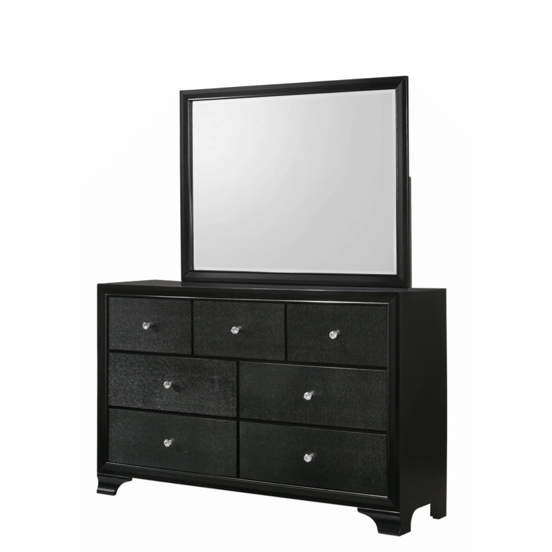 Commode à tiroirs de style contemporain, Noir
