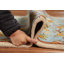 Tapis à motif floral bleu animaux 3 x 5