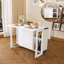 Table d'appoint pliable 3 en 1 avec 4 tablettes de rangement, table de salle à manger extensible de 41 pouces-877275395