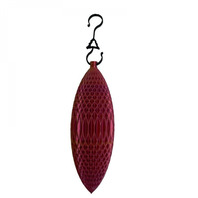 3D Printed Cone Shape Ornaments, 5" H x 3" W x 6" D, Purple